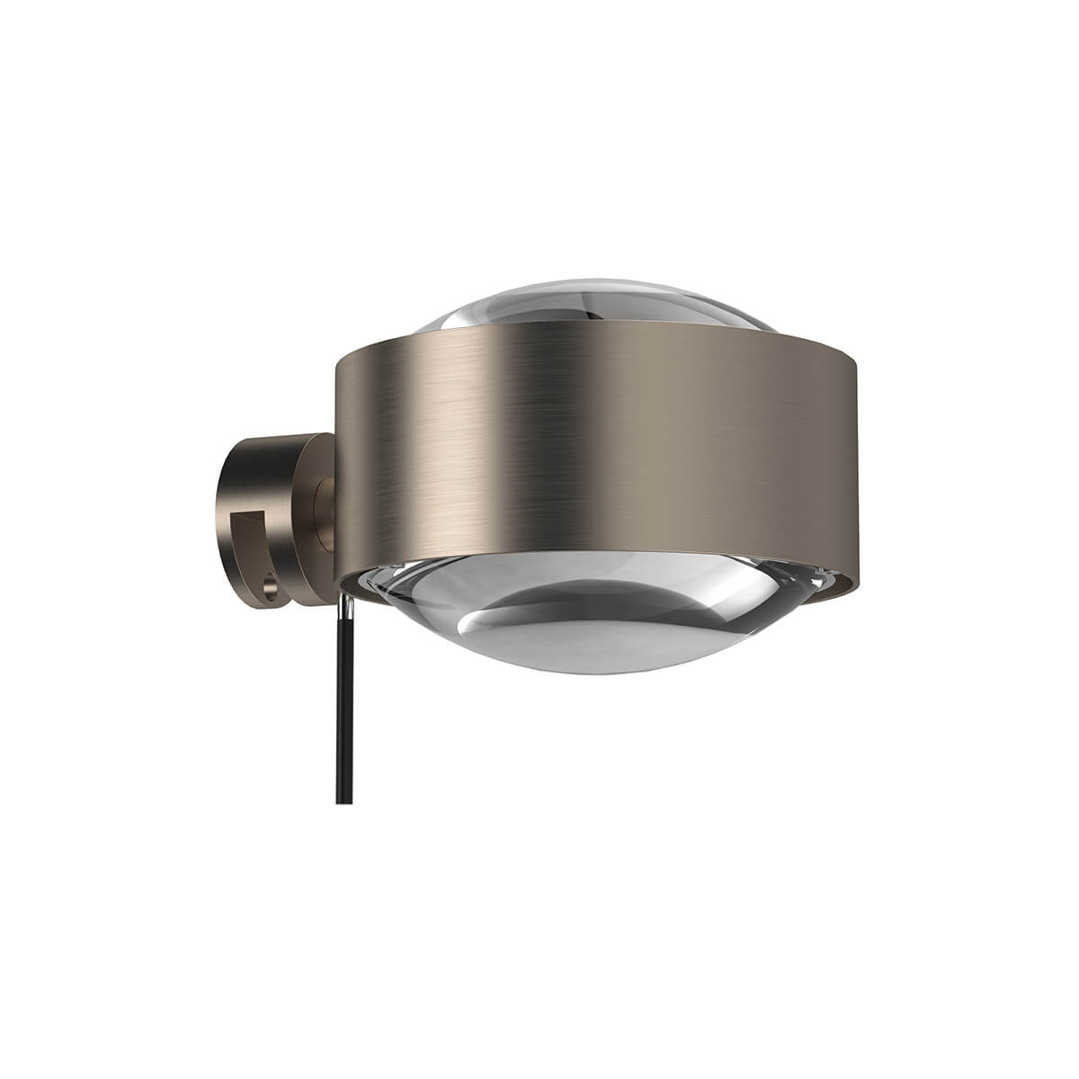 Top Light Puk Maxx Fix + Klemmleuchte, Gehäuse, Nickel matt, mit Linse klar / Linse klar (nicht inbegriffen)