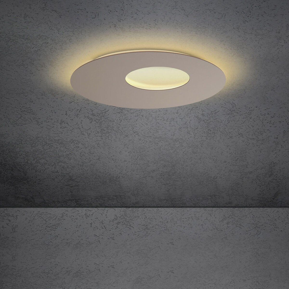 Escale Blade Open LED Wand- / Deckenleuchte, Ø: 59 cm, taupe eloxiert