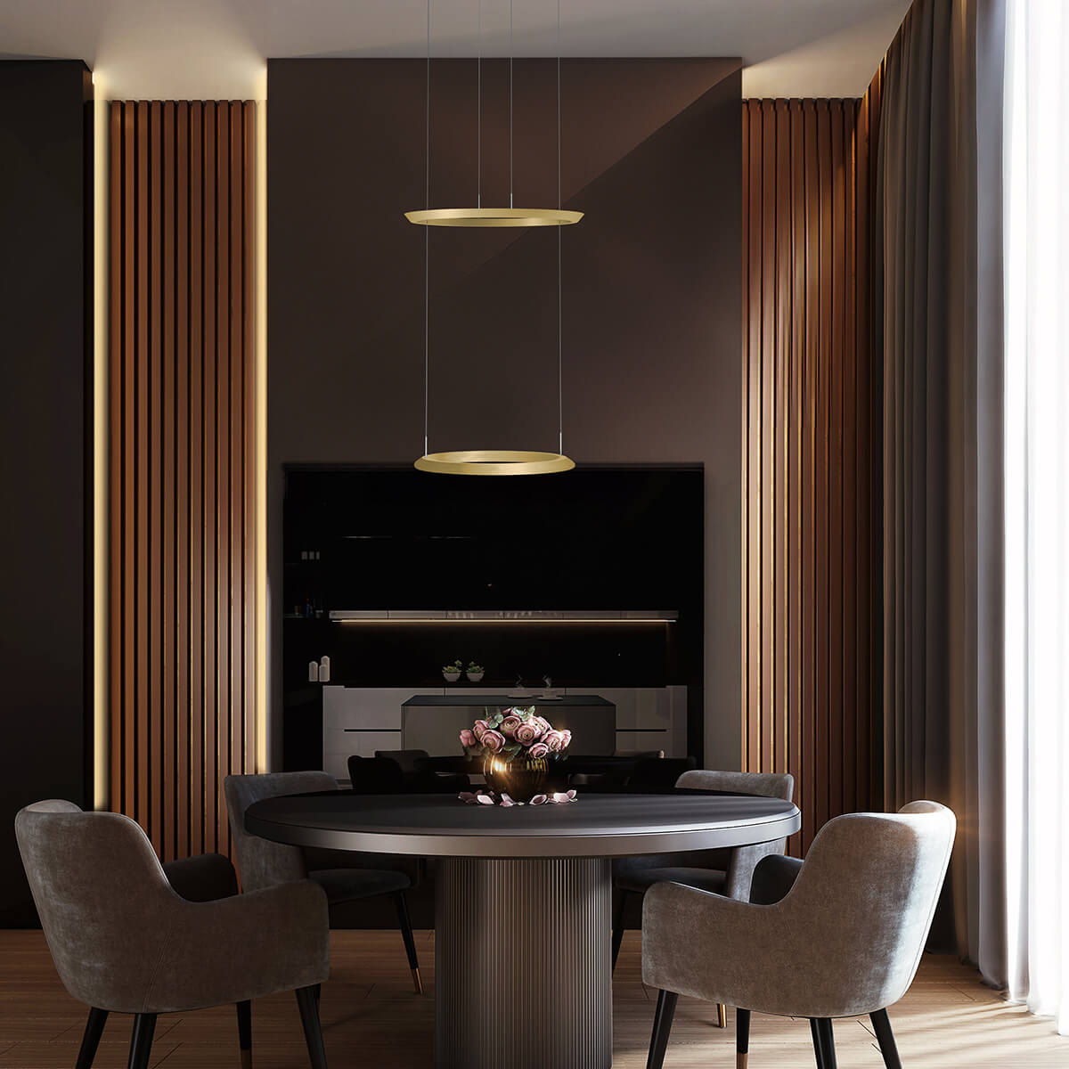 Oligo Yano LED Pendelleuchte, Bronze