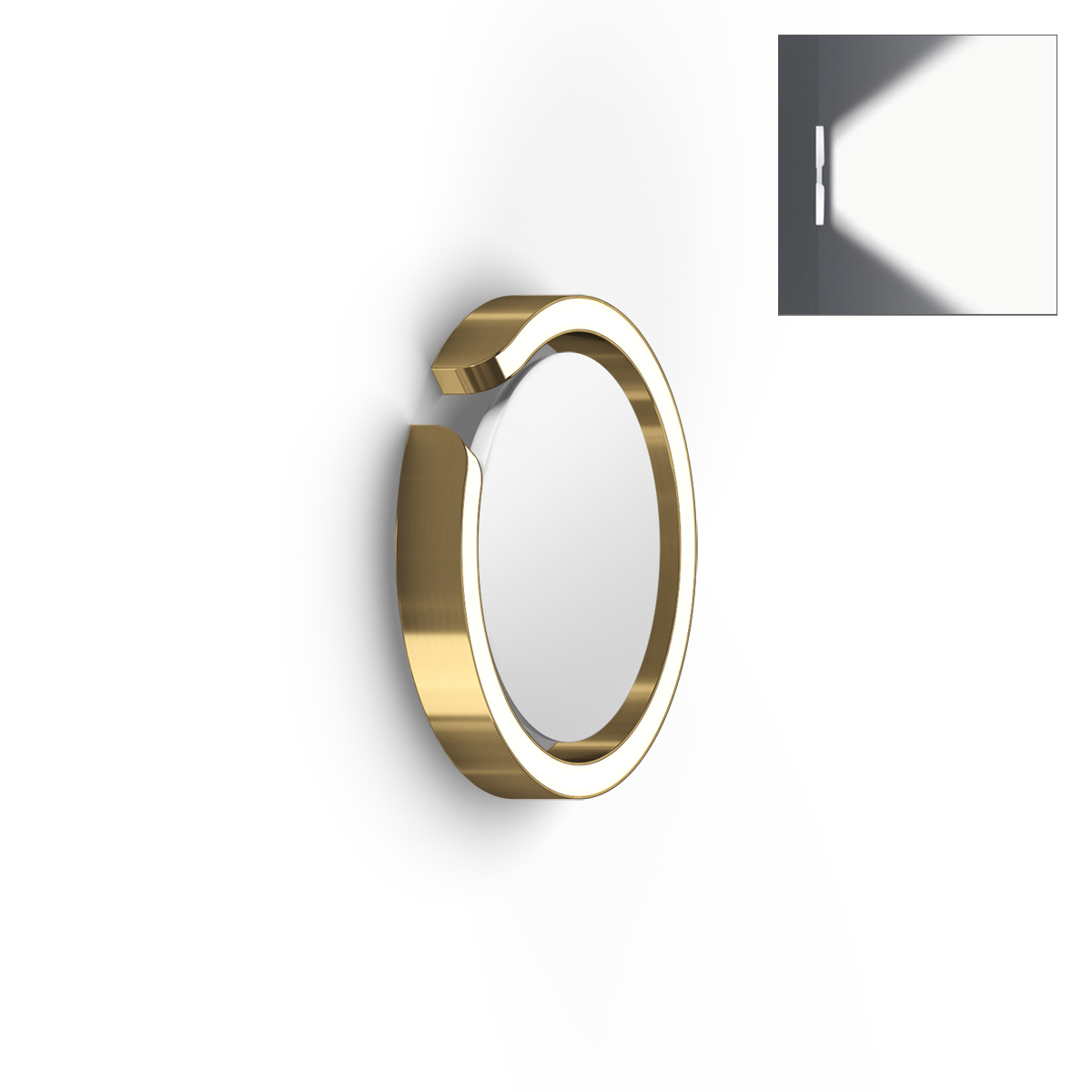 Occhio Mito soffitto 20 up wide LED Wandleuchte, Bronze