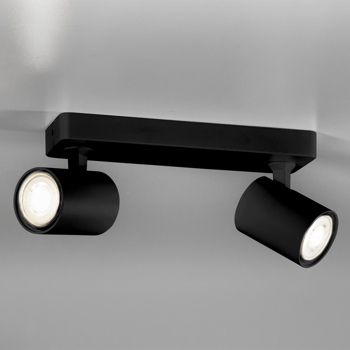LupiaLicht Cup LED Deckenleuchte, 2-flg., schwarz