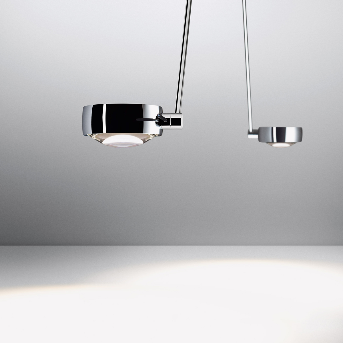 Occhio Sento E soffitto due up LED Deckenleuchte, Chrom