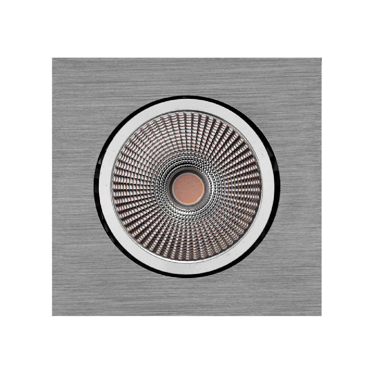 Mobilux MOBiDIM COB Power Q LED Einbaustrahler, Dim-to-Warm, Aluminium gebürstet, poliert
