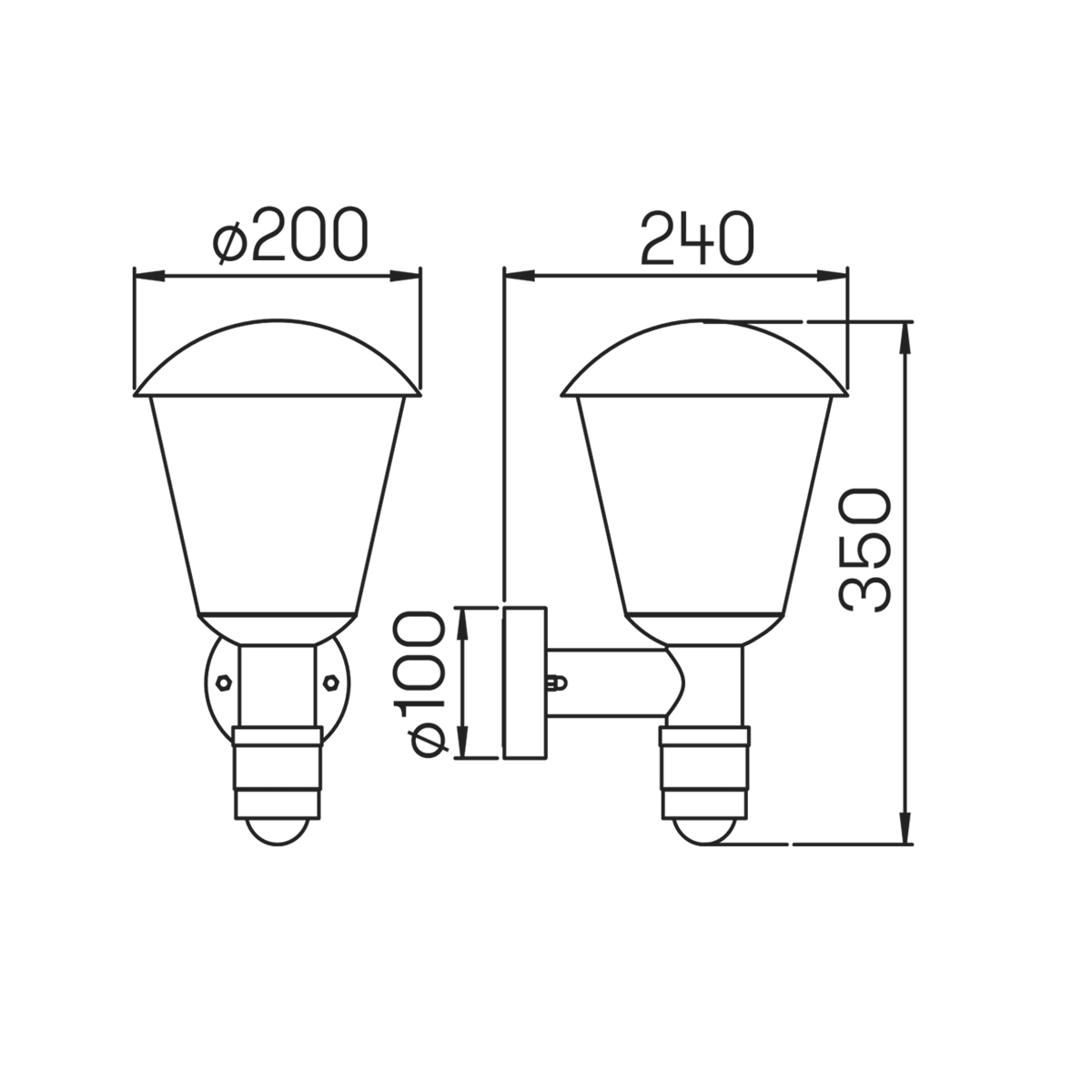 Albert Leuchten 1855 Wandleuchte mit Bewegungsmelder
