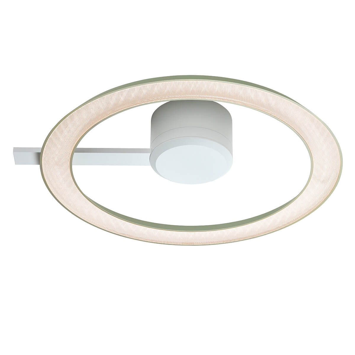Oligo Yano 400 LED Wand- / Deckenleuchte, direkt, weiß matt, Ring: Pistachio
