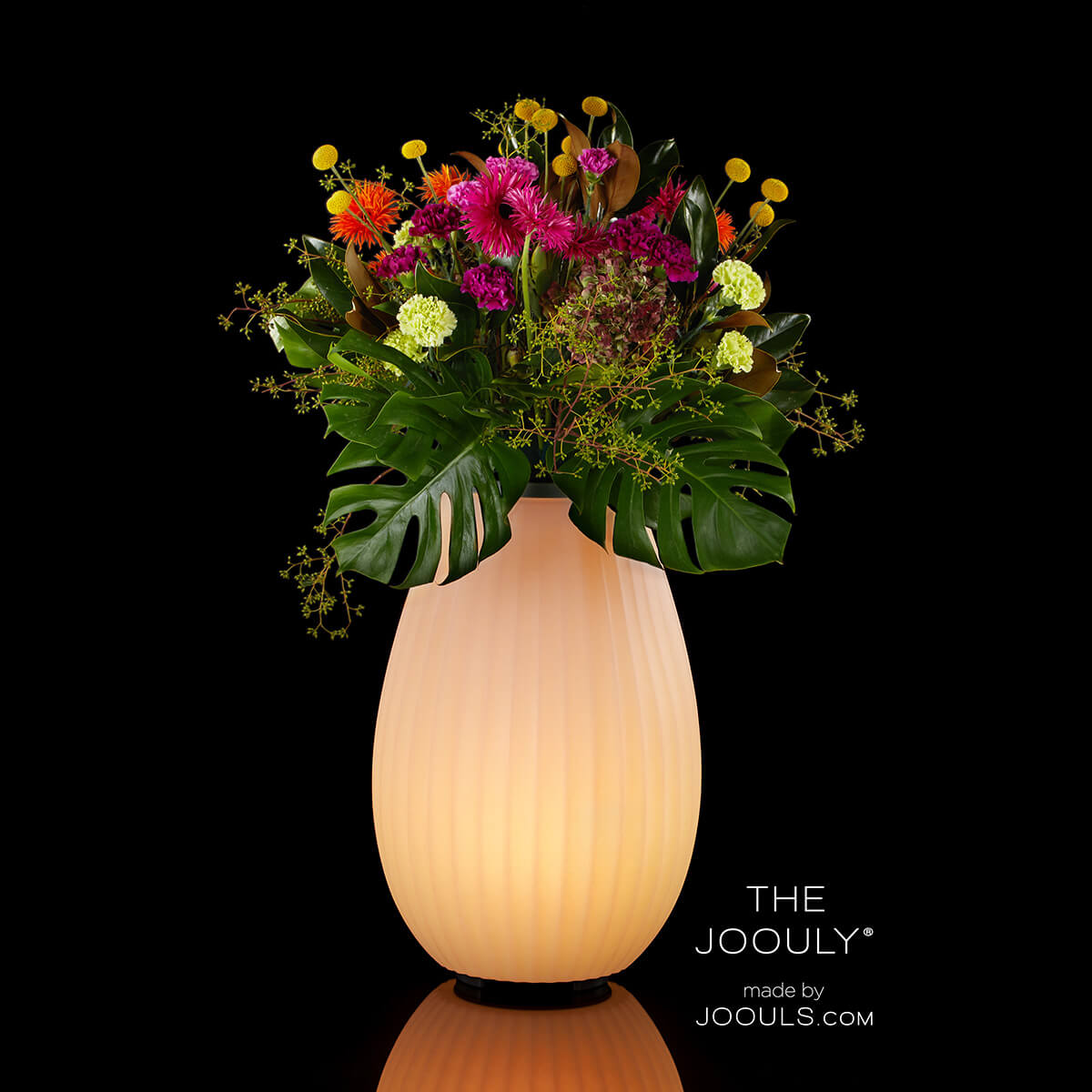 Joouls The Joouly LED Akkuleuchte, Bluetooth Lautsprecher & Weinkühler, large, Höhe: 65 cm, Verwendung als Blumenvase