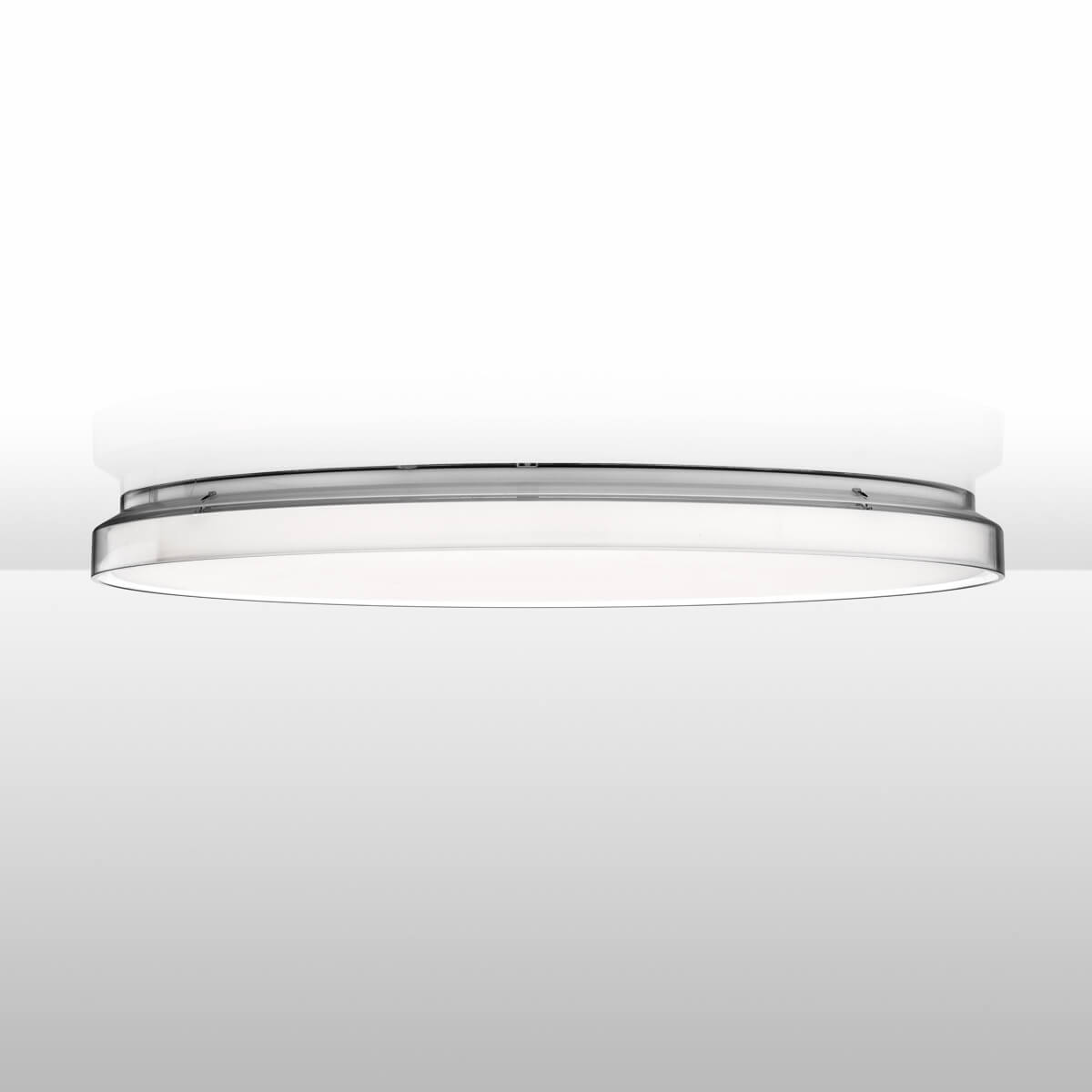 Flos Clara LED Wand- / Deckenleuchte, weiß, mit Dekorring transparent