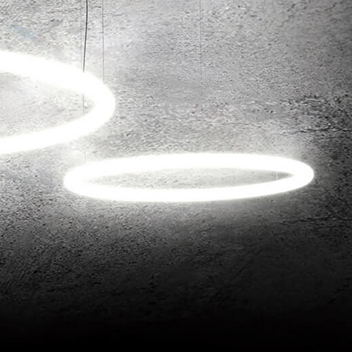 Artemide Design Alphabet of Light Circular LED Sospensione, App-kompatibel, Ø: 90 cm, weiß