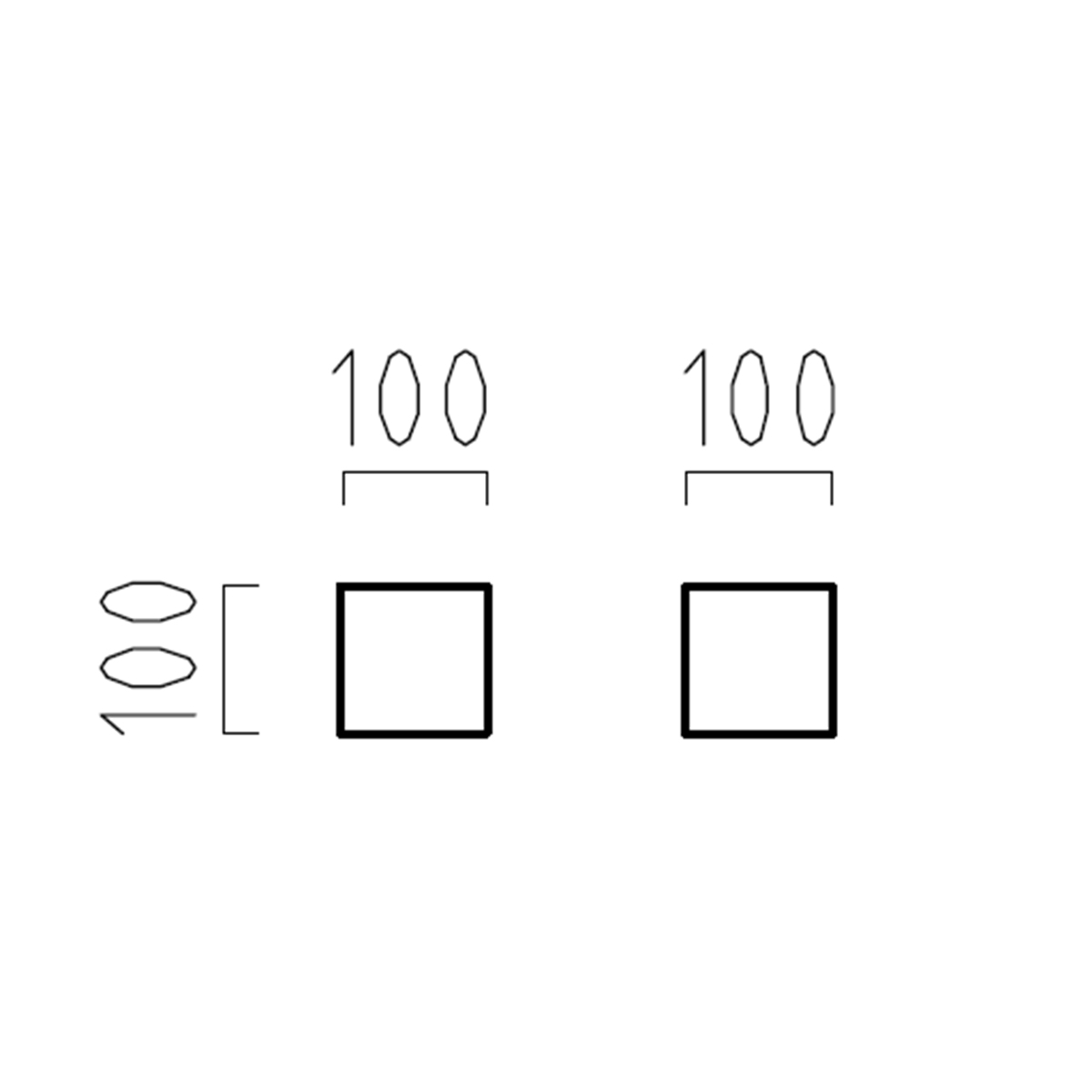 Helestra Siri 44 Up & Down LED Außenwandleuchte, Maßzeichnung