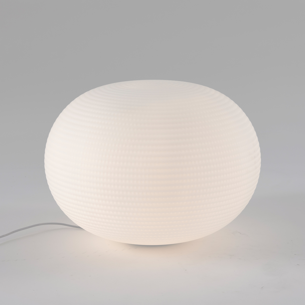 Fontana Arte Bianca Tischleuchte, Ø: 50 cm, weiß satiniert