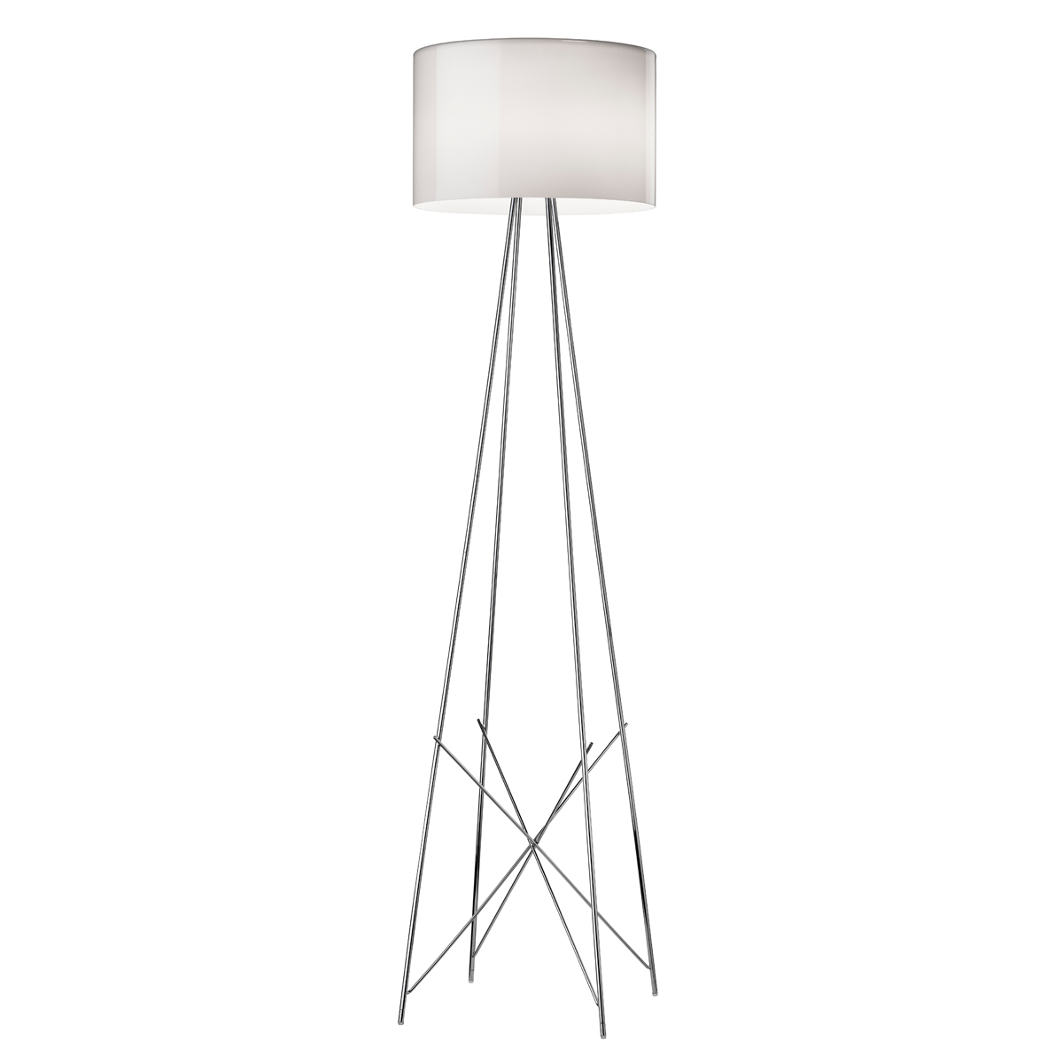 Flos Ray F2 Stehleuchte, Schirm: Glas grau