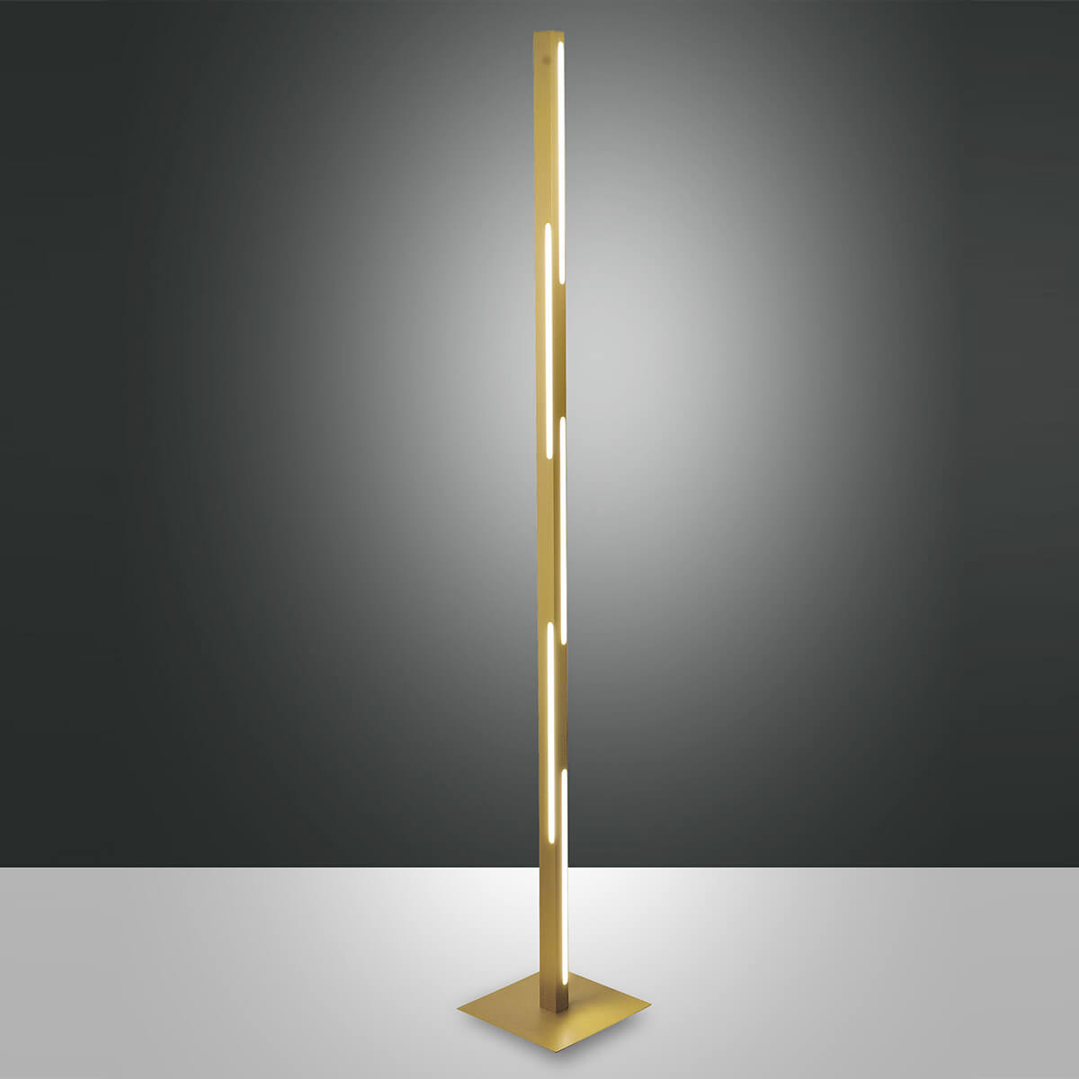 Fabas Luce Ling LED Stehleuchte, Messing satiniert