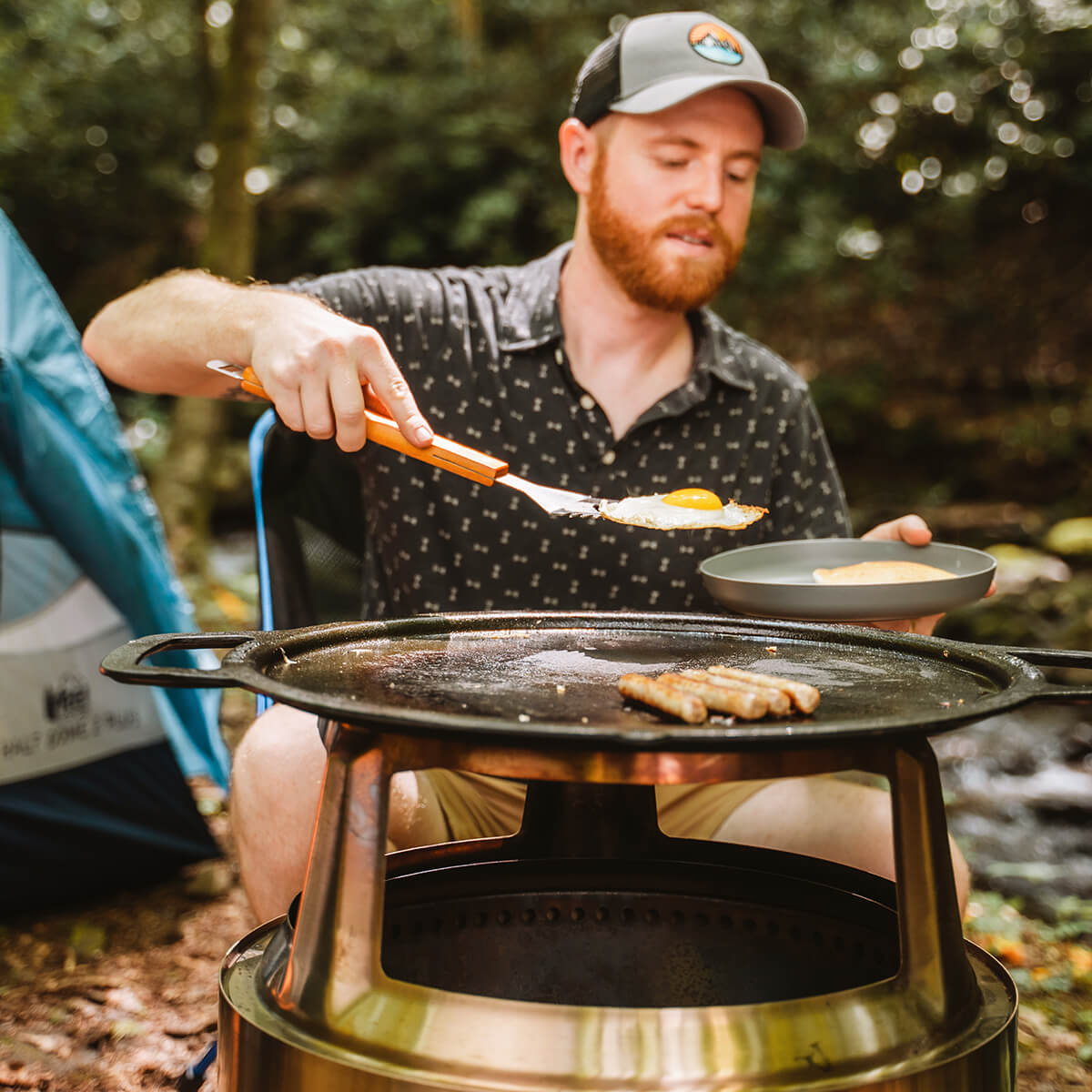 Bonfire Gusseisen-Plancha mit Aufsatz