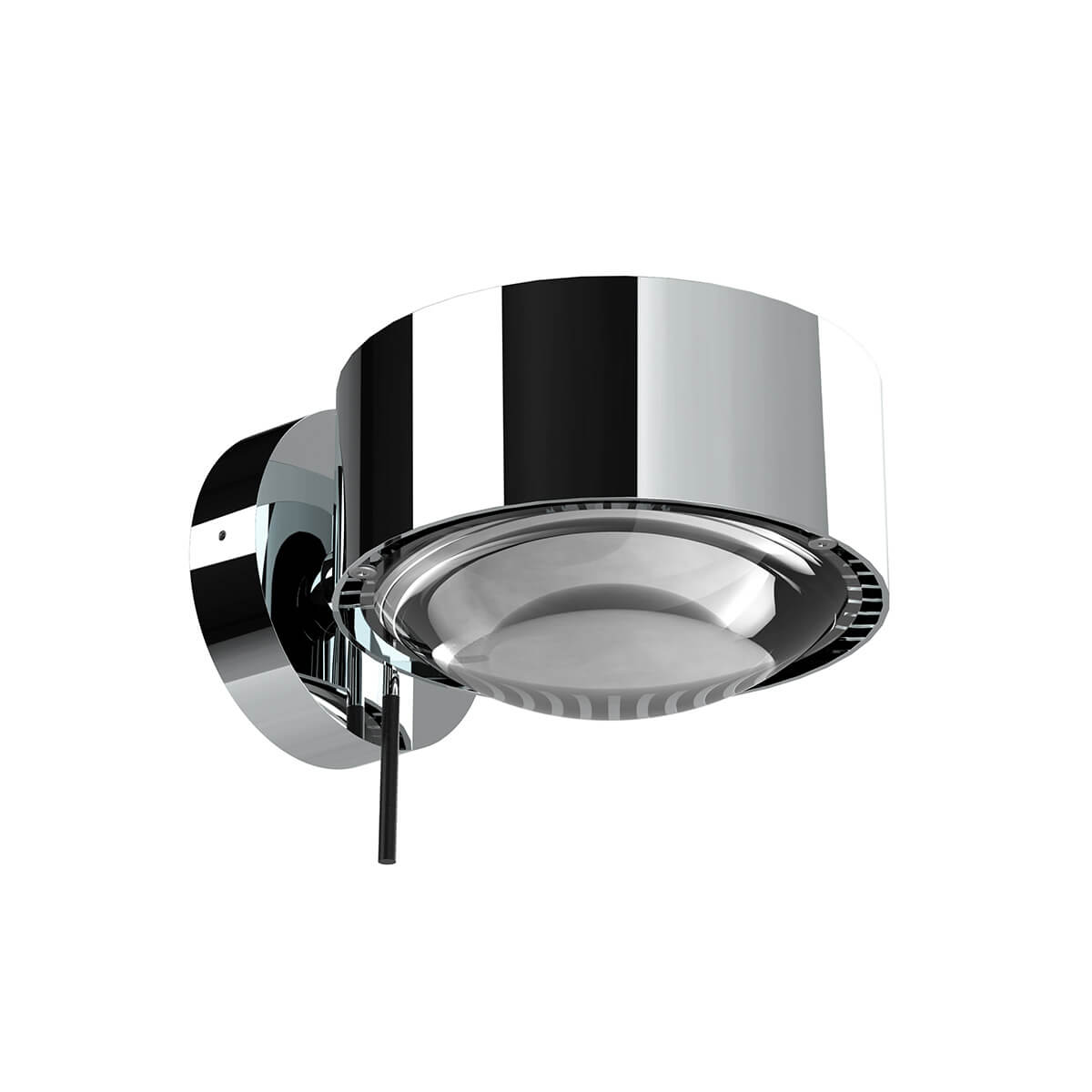 Top Light Puk Maxx Wall + Wandleuchte, Gehäuse, Chrom, mit Glas satiniert / Linse klar (nicht inbegriffen)