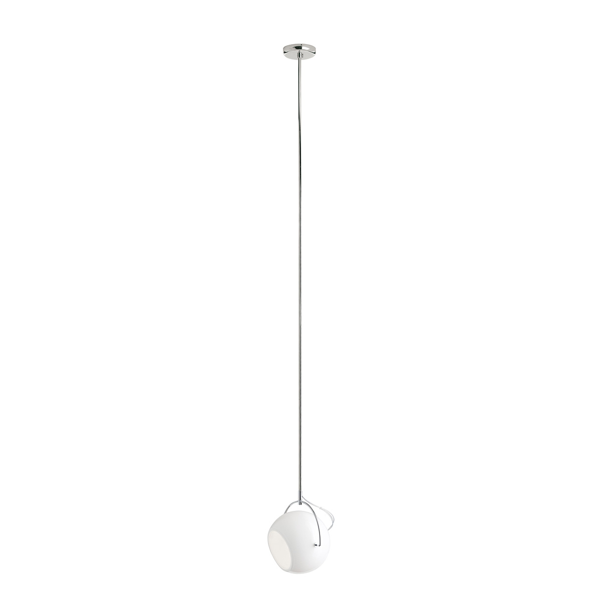 Fabbian Beluga White Pendelleuchte, 1-flg., D. 14cm, weiß (Produktansicht)