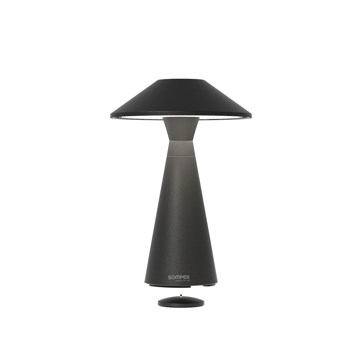 Sompex Move LED Akkuleuchte, schwarz, inkl. Ladestation