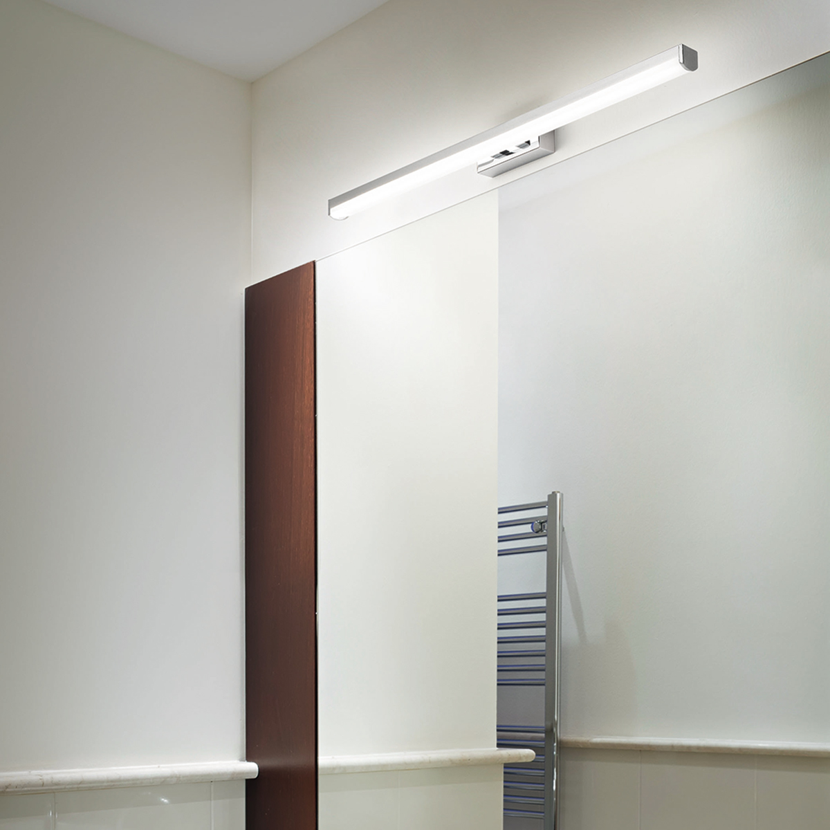 Fabas Luce Nala LED Wandleuchte, Länge: 75 cm, Chrom