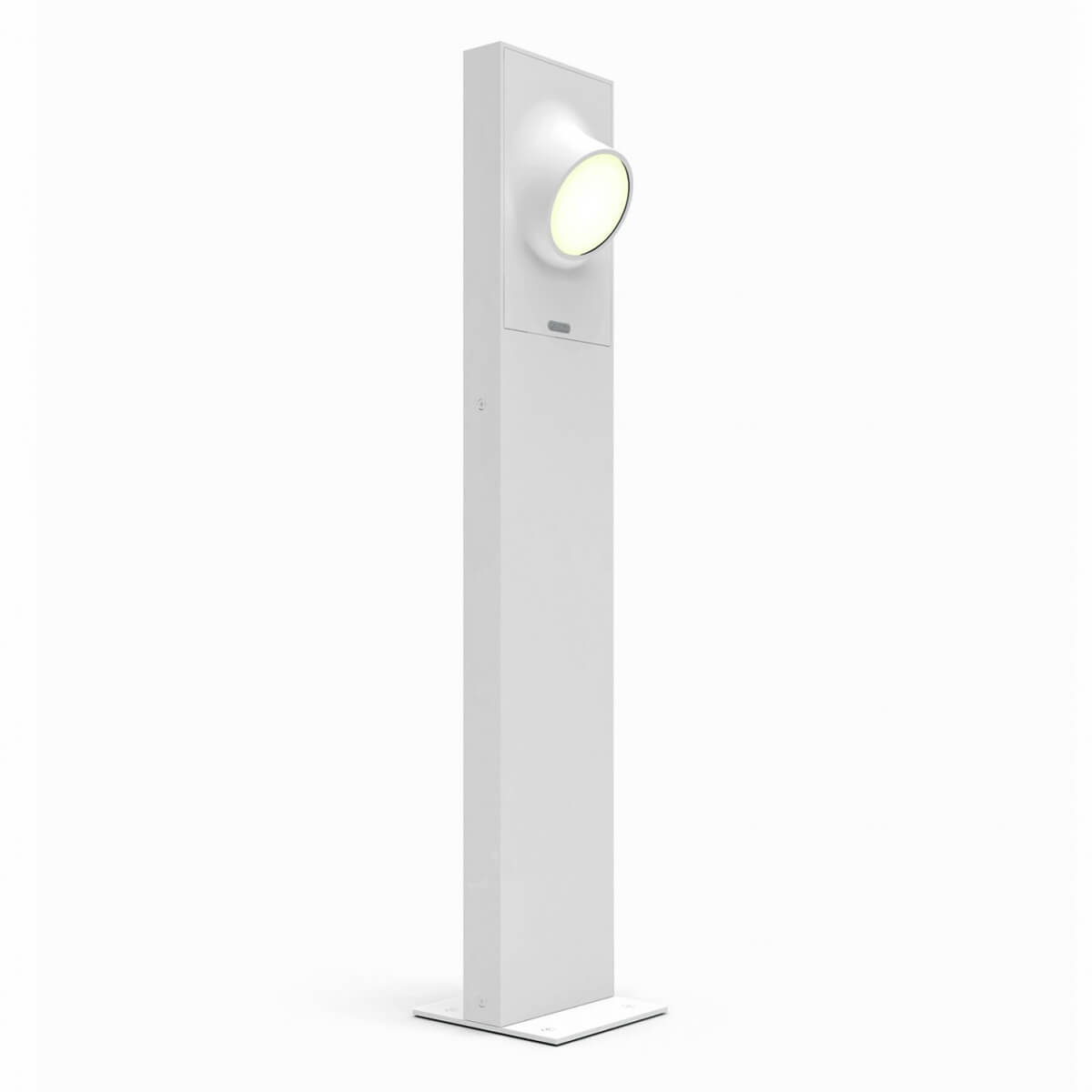 Artemide Outdoor Ciclope LED Pollerleuchte, einseitiger Lichtaustritt, Höhe: 90 cm, hellgrau