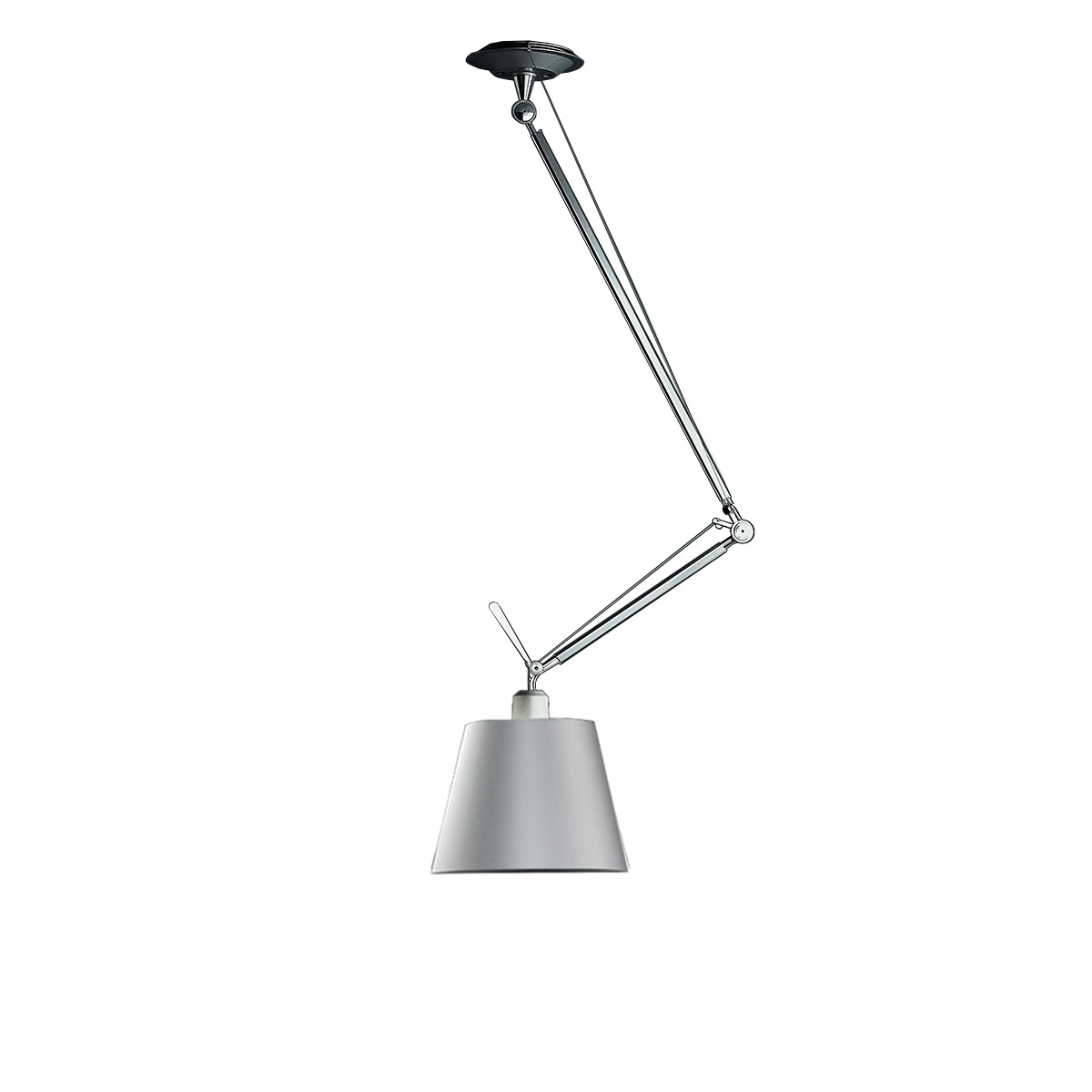 Artemide Pendelleuchte TOLOMEO DECENTRATA, Schirm D. 360mm, Seidensatin(Detailbild)