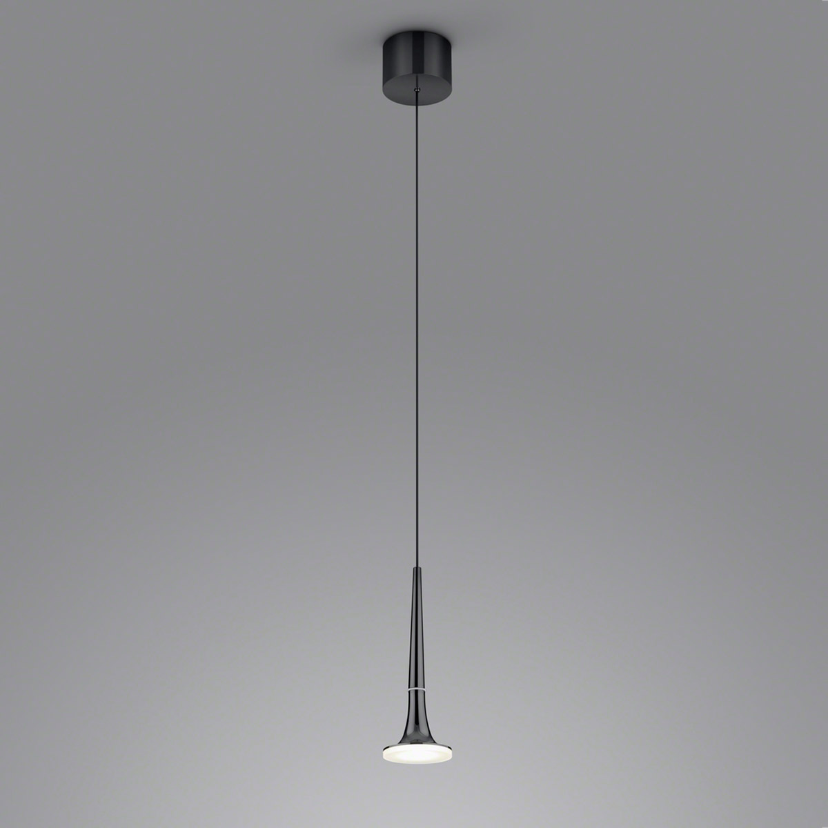 Helestra Flute LED Pendelleuchte, schwarzchrom