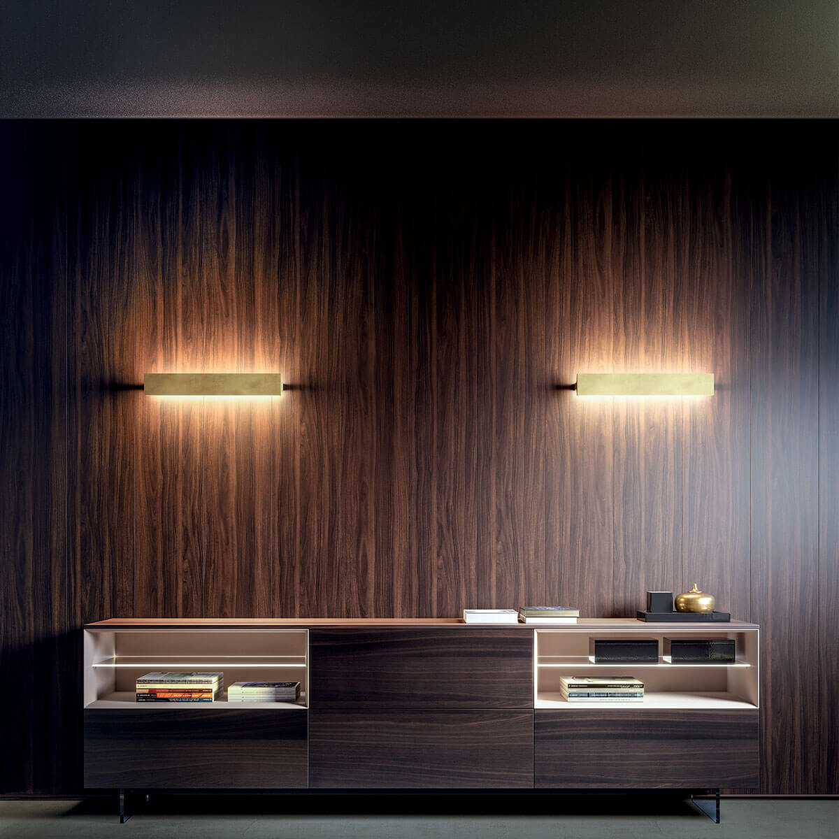 Rotaliana Ipe W3 LED Wandleuchte, Gold délabré