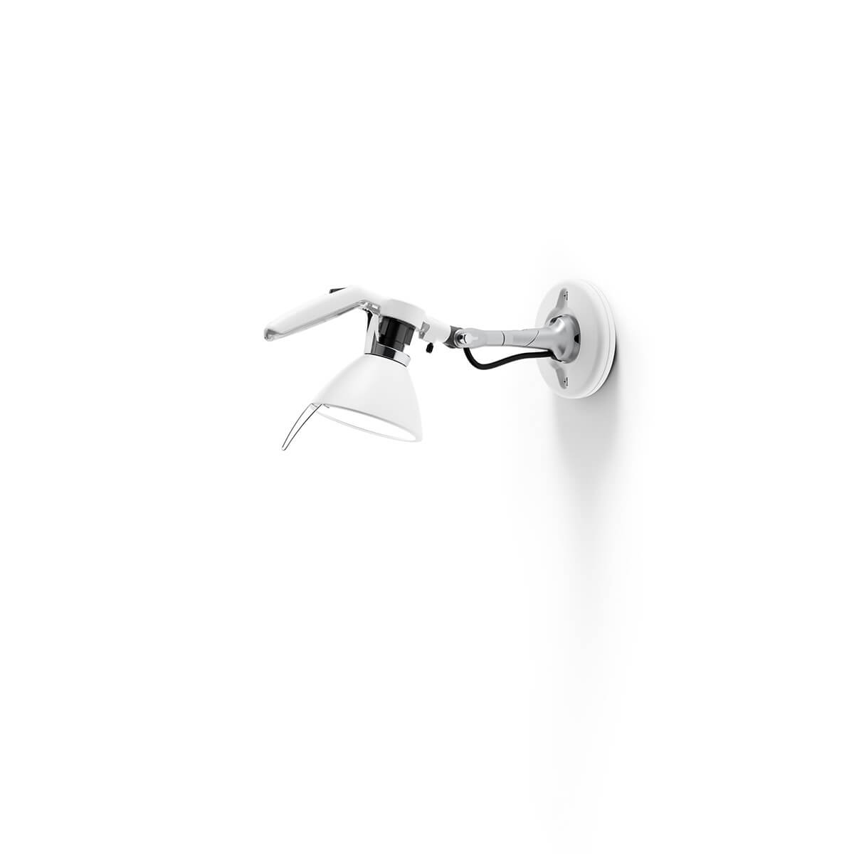 Luceplan Fortebraccio Spot Parete, Ø: 11 cm, weiß