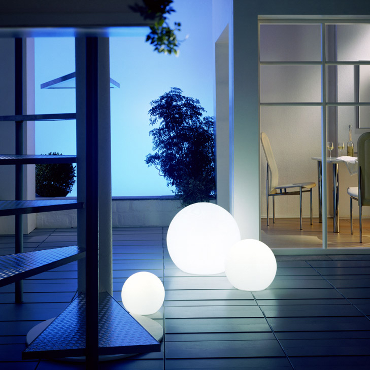 Moonlight Vollkugel MFL Flexible Version mit Kabel, Ø: 25 cm, Ø: 35 cm und Ø: 55 cm, weiß