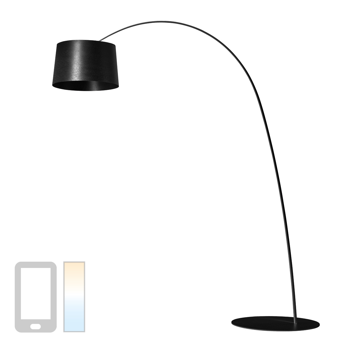 Foscarini Twiggy MyLight Tunable White LED Terra, nero (schwarz)
