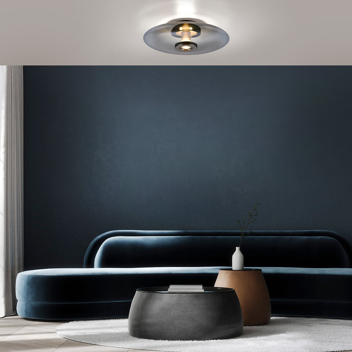 Neuhaus PURE Vitrum LED Deckenleuchte, grau