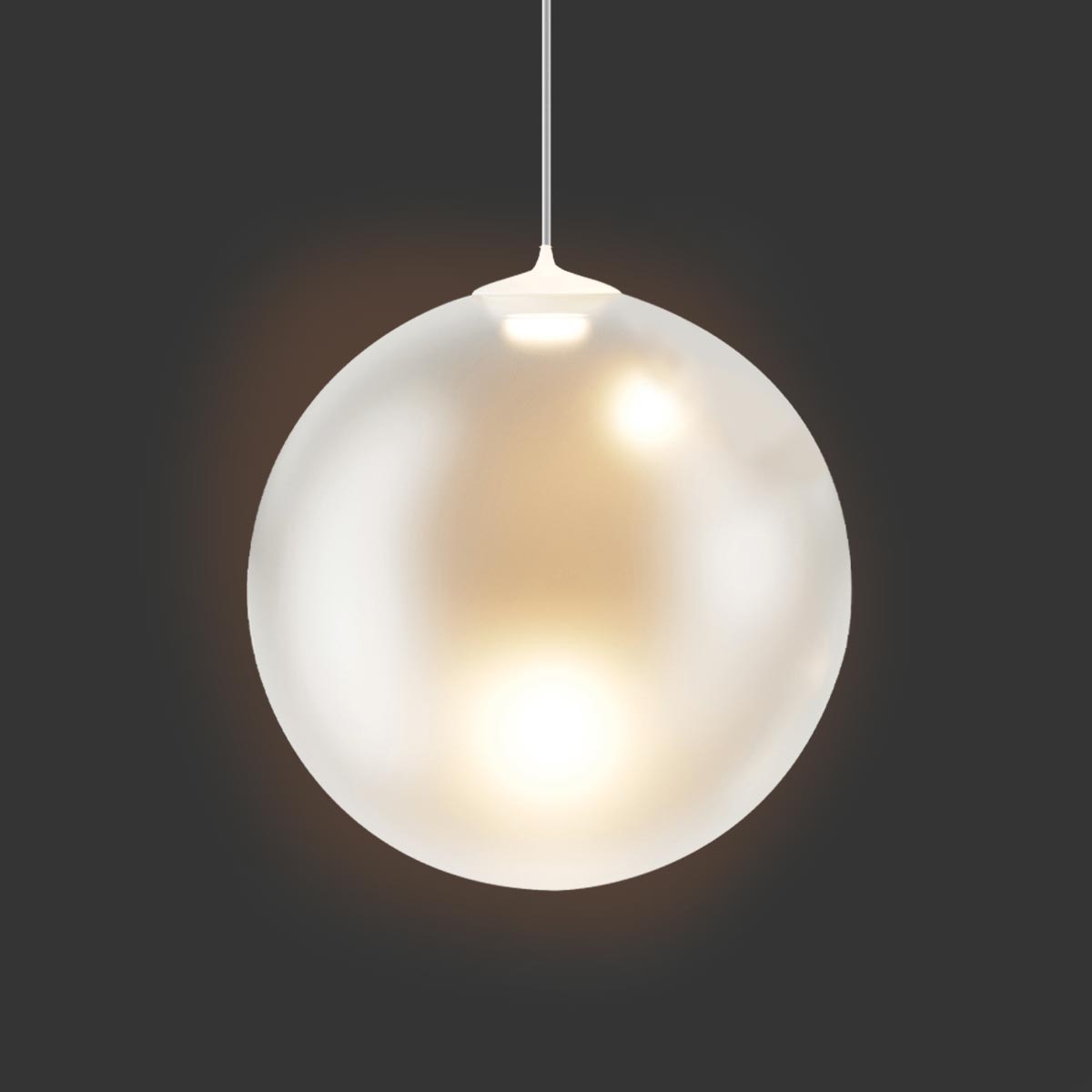 Lodes Random Solo 23 LED Pendelleuchte, weiß matt satiniert