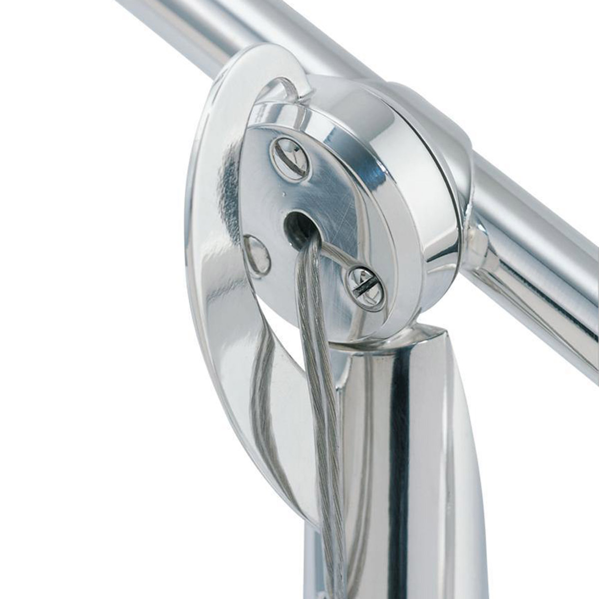 Tecnolumen EB 27 Schreibtischleuchte, Metall versilbert, Gelenk