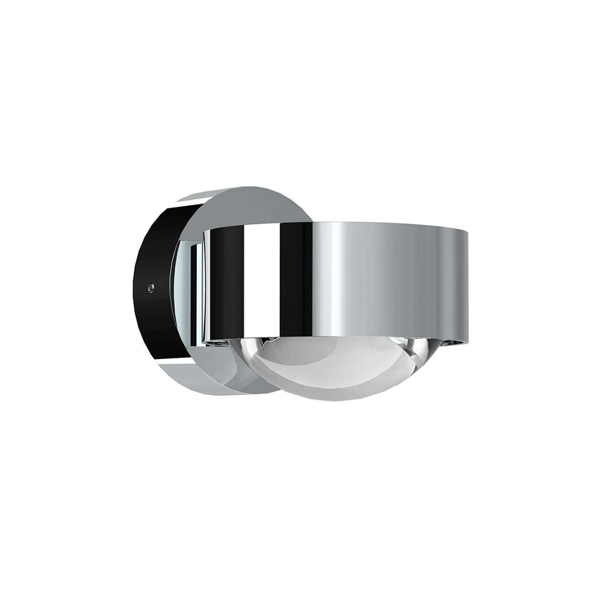 Top Light Puk Mini Wall LED Wandleuchte, Gehäuse, Chrom, mit Linse klar / Glas satiniert (nicht inbegriffen)
