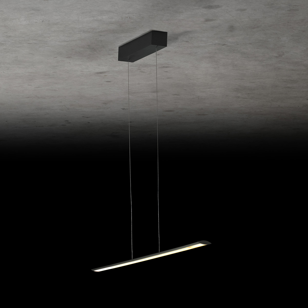 Holtkötter Epsilon RR LED Pendelleuchte, Länge: 83 cm, schwarz