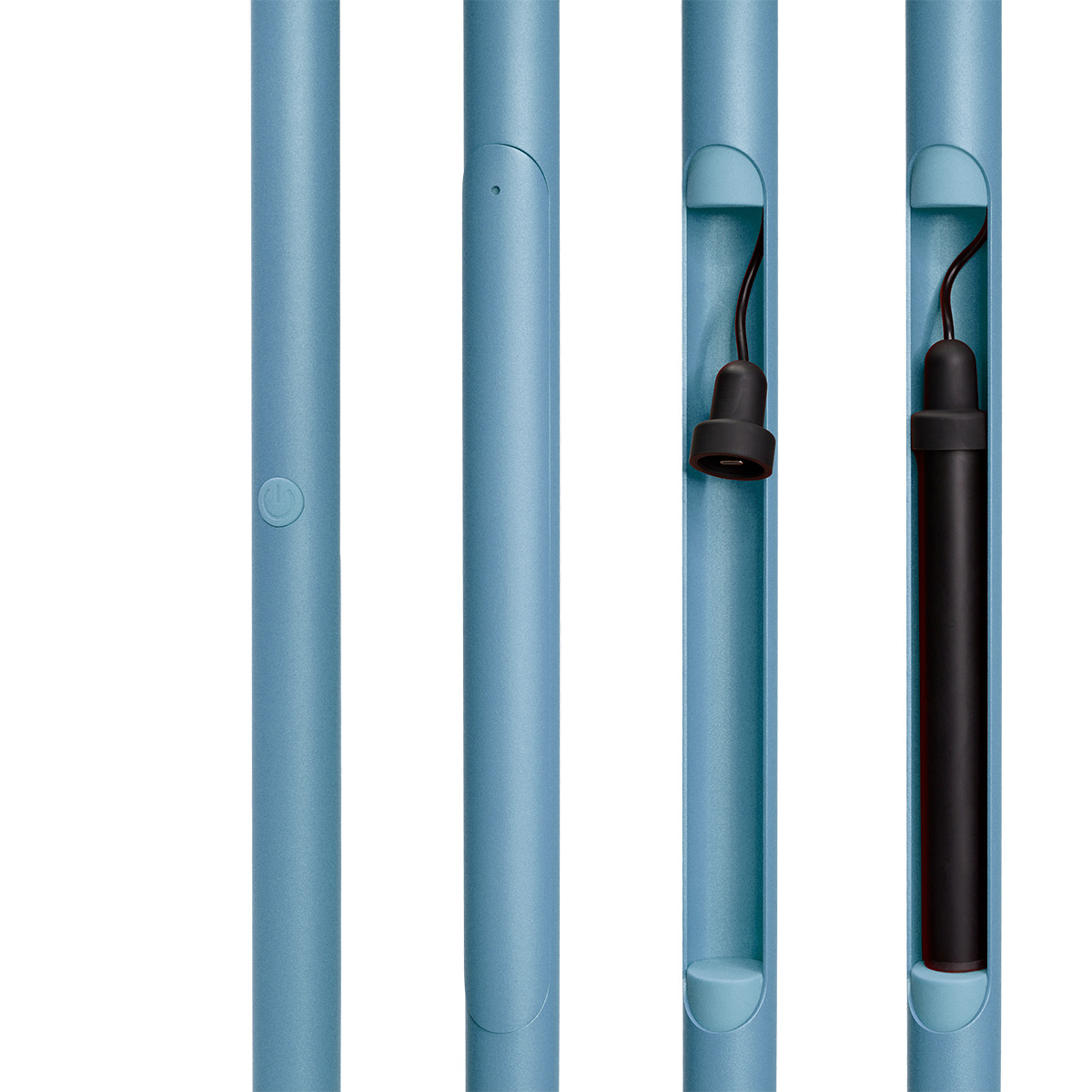 Fatboy Jolly Trolley LED Akkuleuchte & Bar-Trolley, Wave blue (hellblau), Touchdimmer und Akku