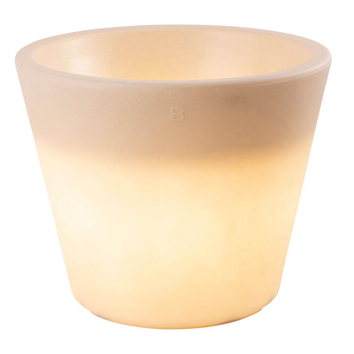 8 seasons design Shining Classic Pot XM Pflanztopf / Dekoleuchte, sand