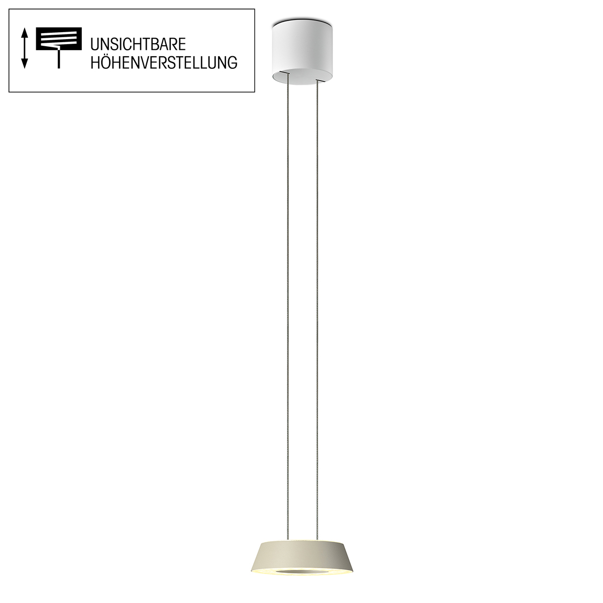 Oligo Glance LED Pendelleuchte, unsichtbare Höhenverstellung, cashmere