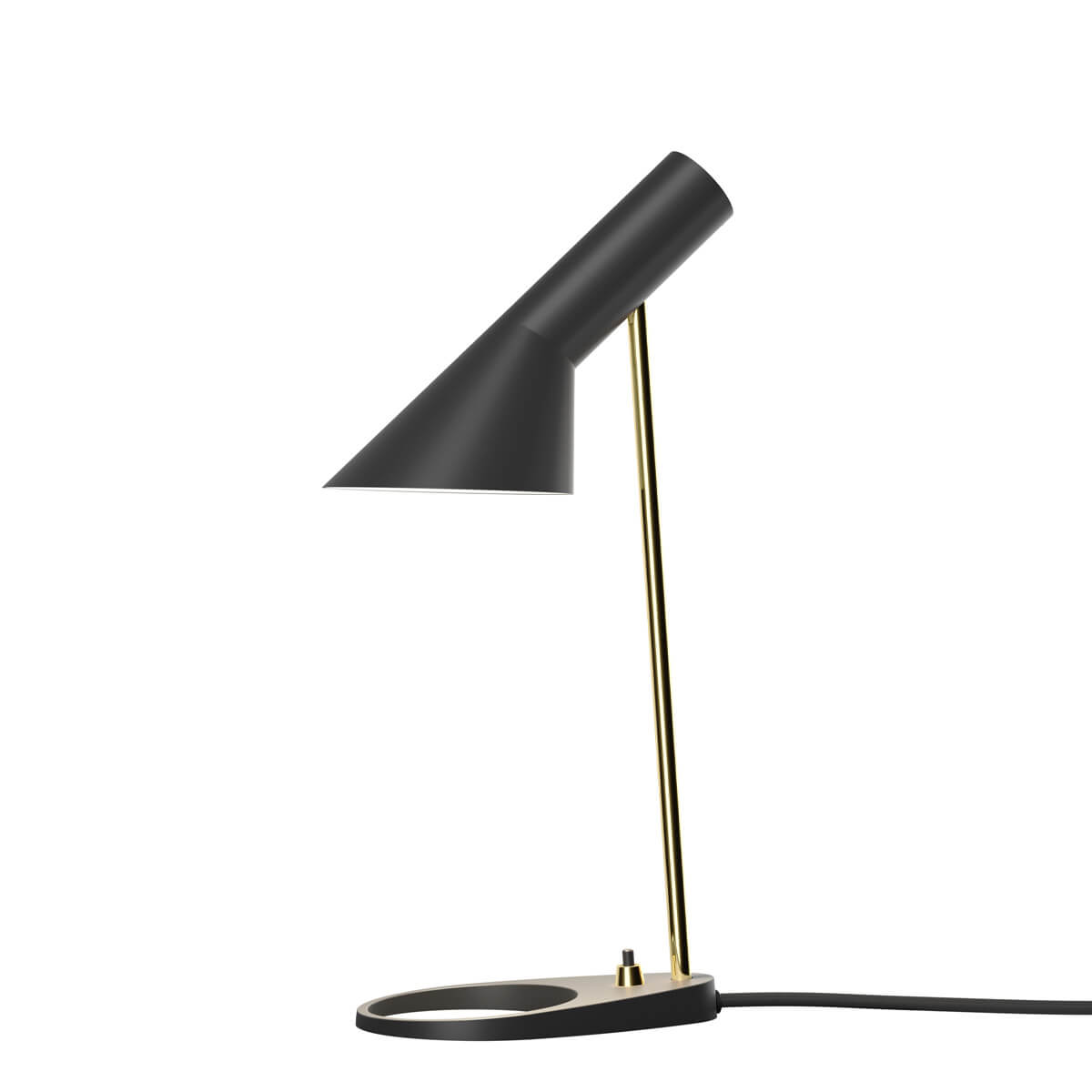 Louis Poulsen AJ Mini Tischleuchte, schwarz / Messing