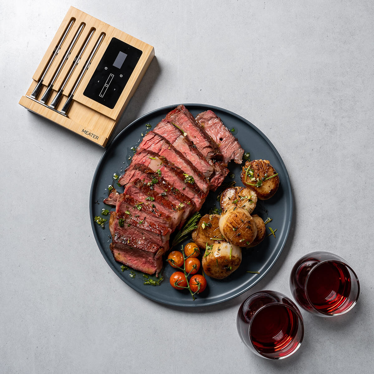 Meater MEATER Block WLAN & Bluetooth Fleischthermometer, 4 Thermometer + Standalone-Modus
