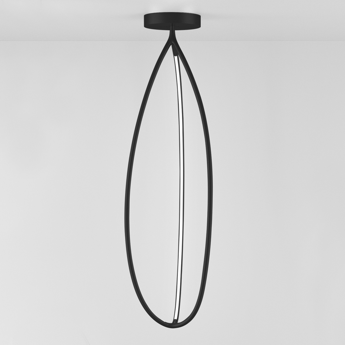 Artemide Arrival LED Soffitto, App-kompatibel, Höhe: 130,1 cm, schwarz matt