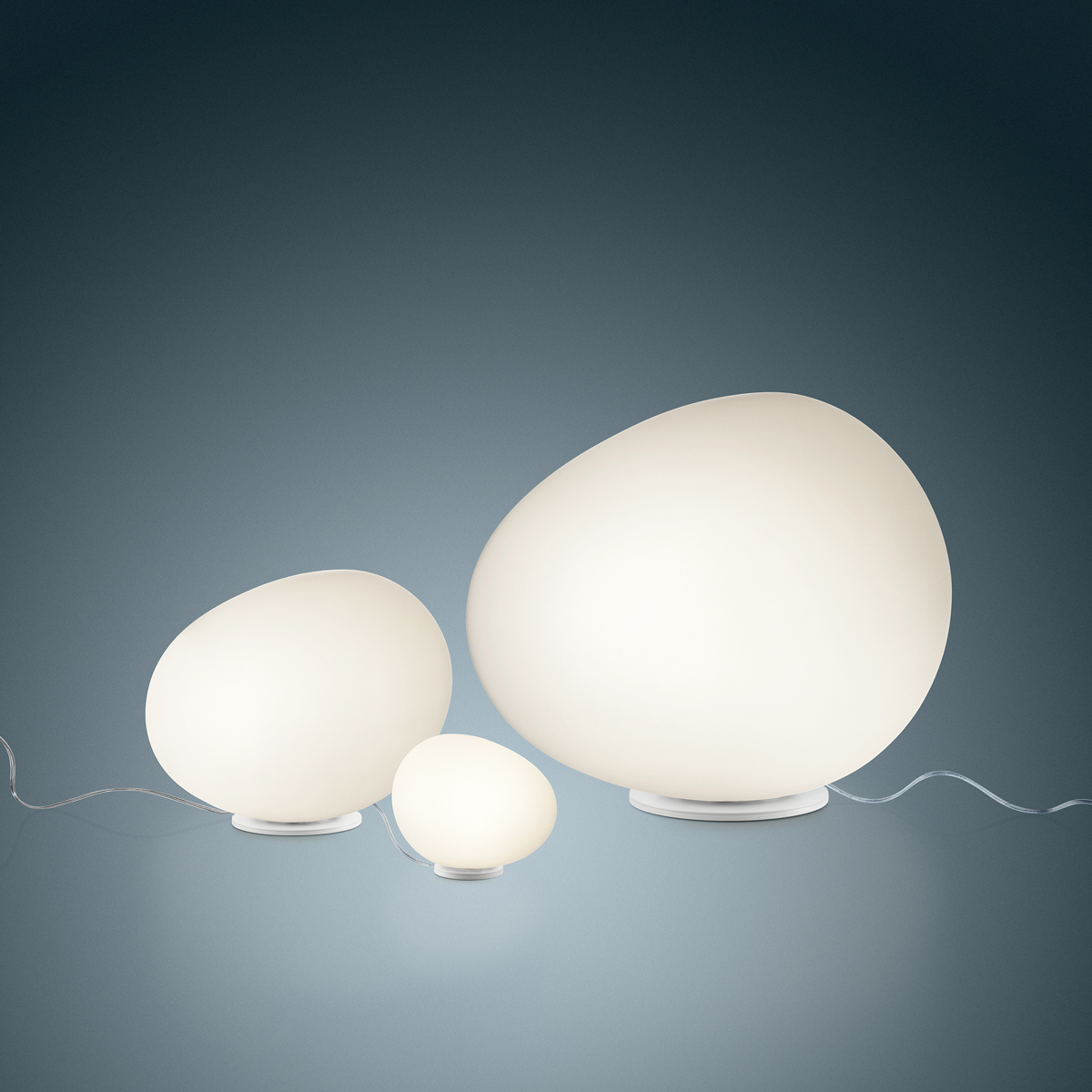 Foscarini Gregg Piccola Tavolo, Gregg Media Tavolo und Gregg Grande Tavolo, bianco (weiß)