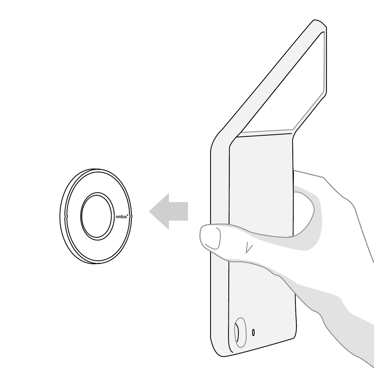 Nimbus Wandhalterung für Winglet CL, weiß matt (zur Anbringung der Nimbus Winglet CL Wandleuchte) Wandhalterung für Winglet CL