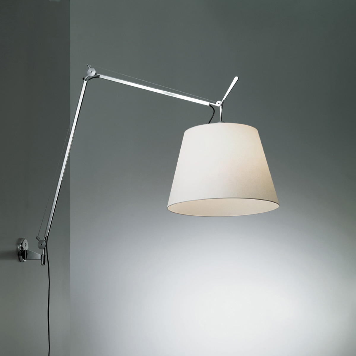 Artemide Tolomeo Mega Parete, Pergament, Schirm Ø 36cm