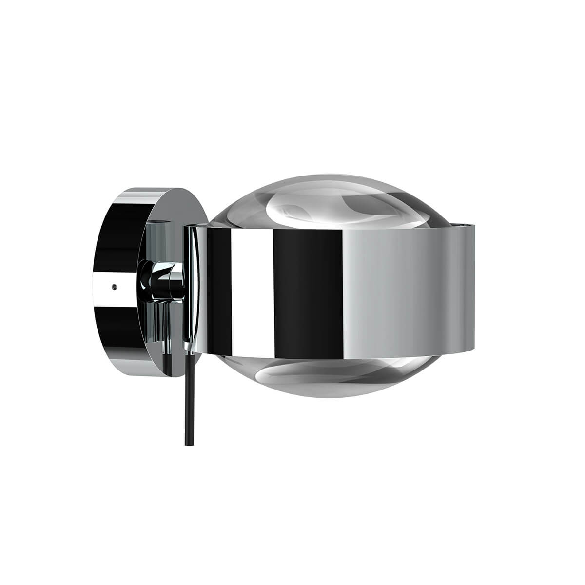 Top Light Puk Maxx Wall + Wandleuchte, Gehäuse, Chrom, mit Linse klar / Linse klar (nicht inbegriffen)