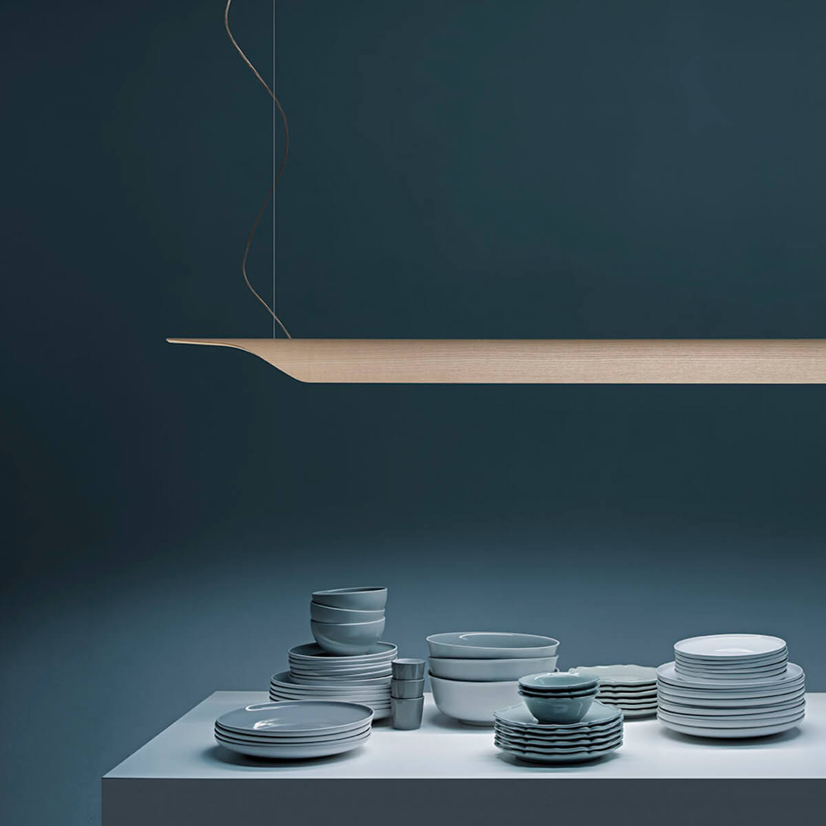 Foscarini Troag Media LED Sospensione, naturale (natur)