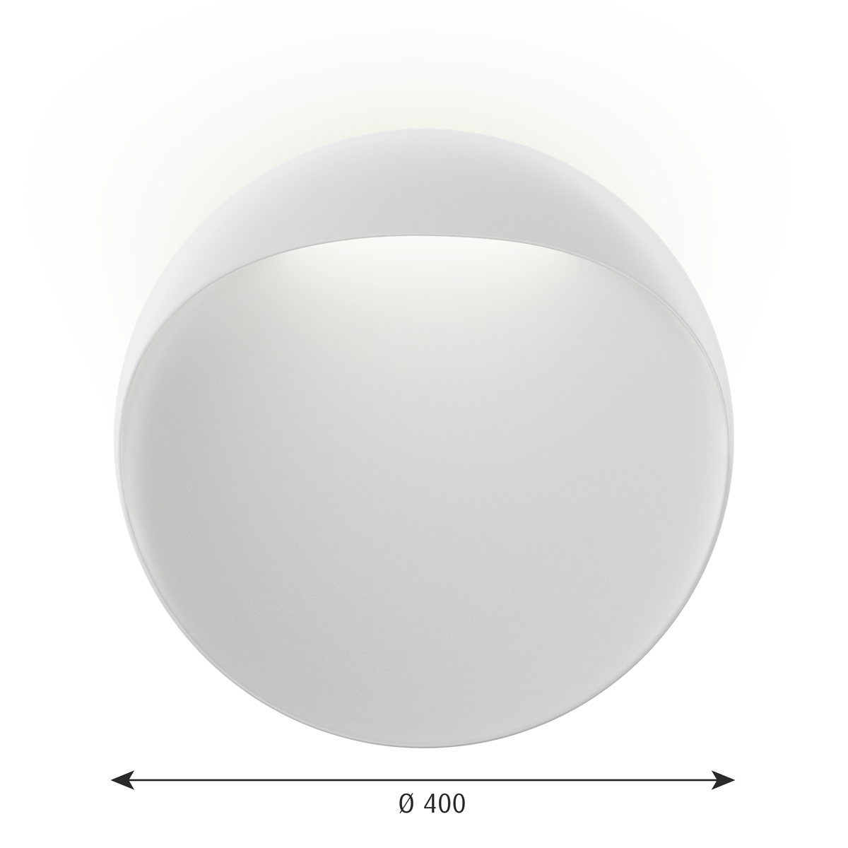Louis Poulsen Flindt LED Wandleuchte, Ø: 40 cm, Maßzeichnung