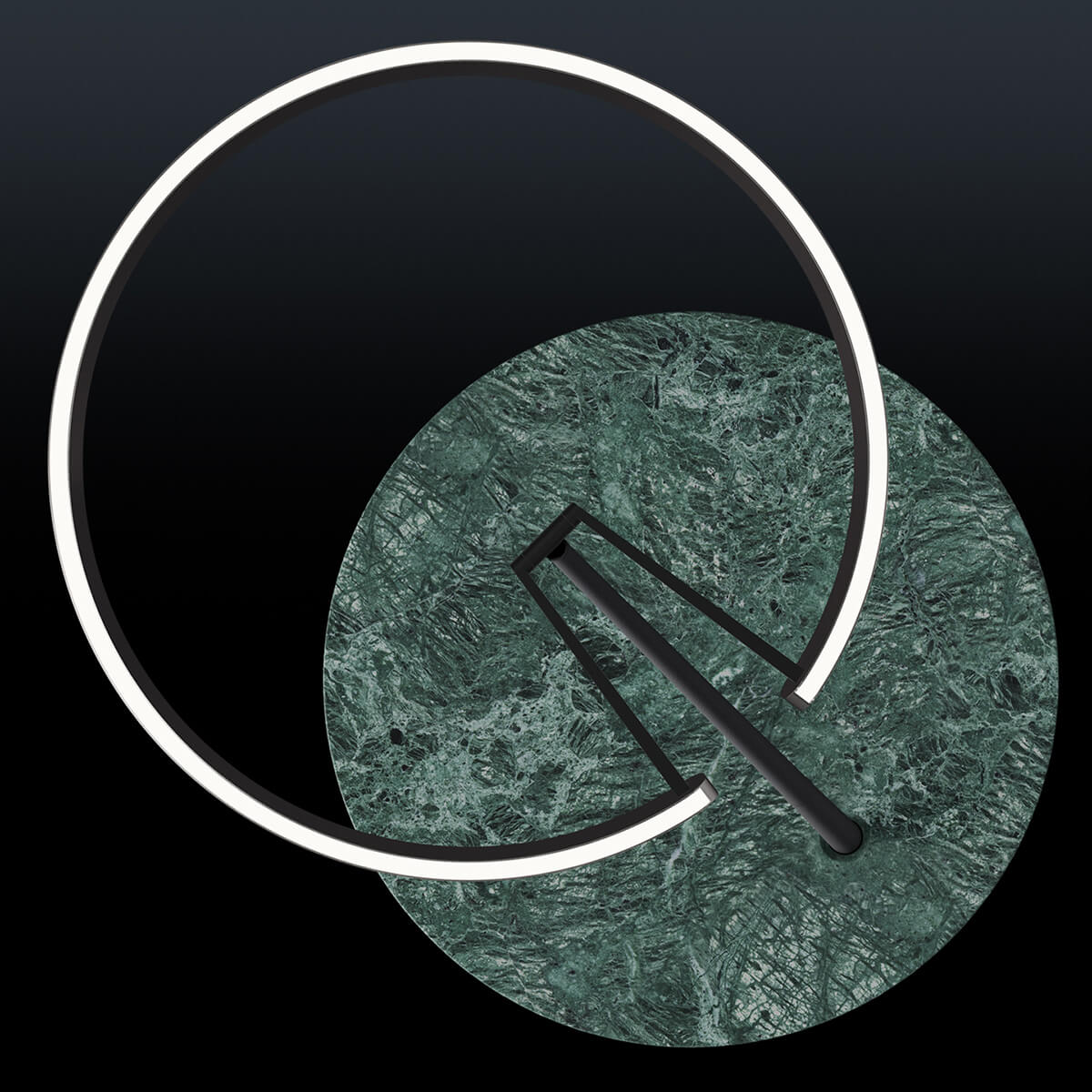 Occhio Mito raggio lusso Stehleuchte, vivo (phantom / Guatemala Marmor)