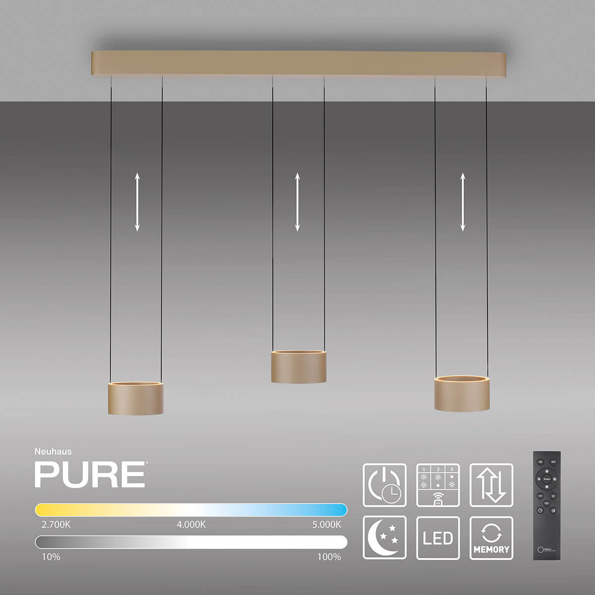 PURE Clipse LED Pendelleuchte mit CCT