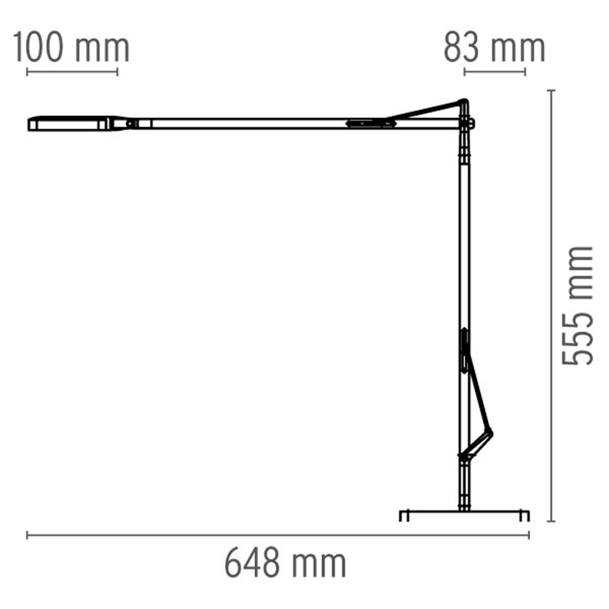 Flos Kelvin LED Tischleuchte, Maßzeichnung