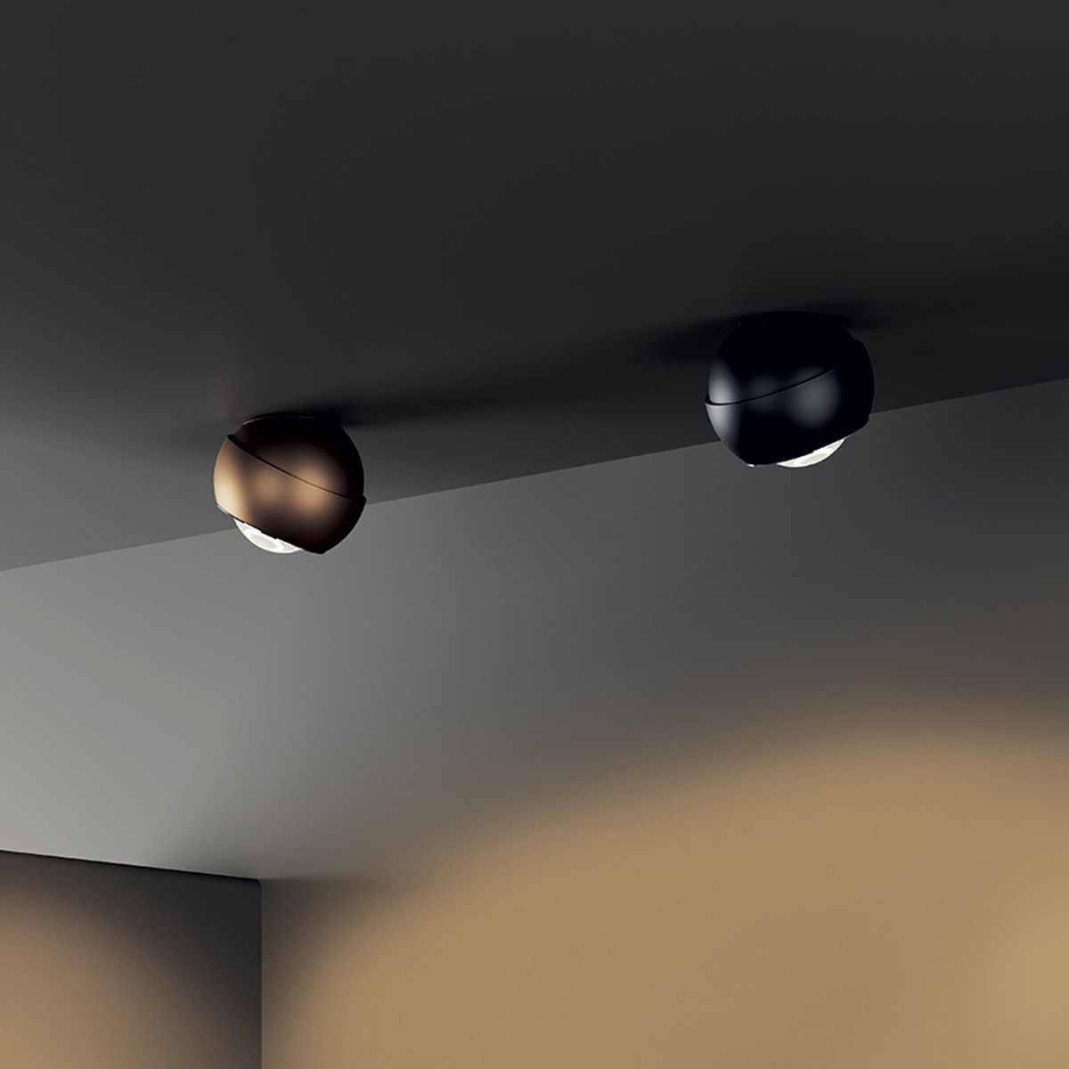 Lodes Spider LED Deckenleuchte, Bronze und schwarz matt