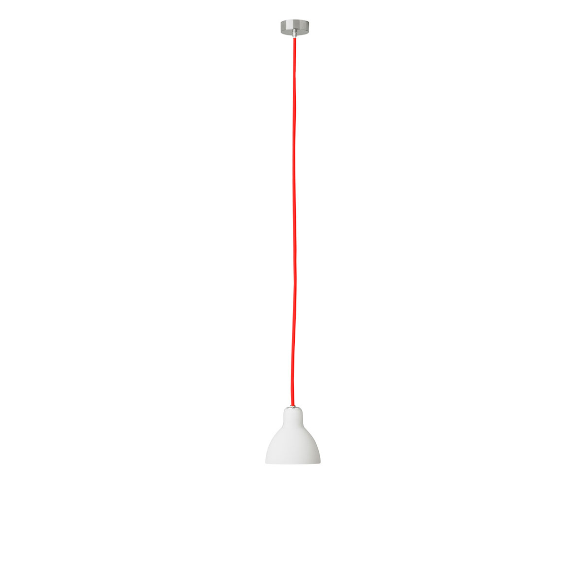 Rotaliana Luxy H5 Pendelleuchte, Kabel: rot, Schirm: weiß matt